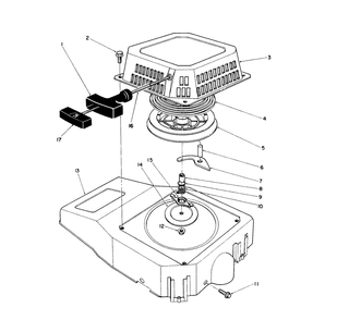 Recoil Assembly (Model No. Vmk9-5) Diagram and Parts List for 20925B 0000001 - 0999999 Toro Lawn Mower