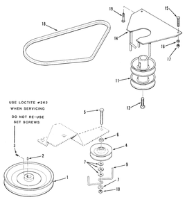 Section 10-Drive Belt And Pulleys Diagram and Parts List for R3-12B601  Toro Lawn Tractor