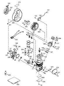 Engine Tecumseh Model No. Hsk600 Type 1668s (Model 38170 Only) Diagram and Parts List for 38175 4900001 - 4999999 Toro Snow Blower