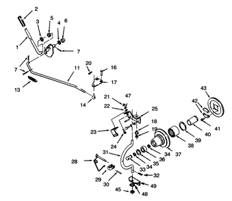 Pto Clutch And Control Diagram and Parts List for 73401 5901261 - 5999999 Toro Lawn Tractor