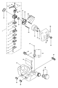 Carburetor And Fuel Assembly Diagram and Parts List for 53002 790001 - 799999 Toro Trimmer