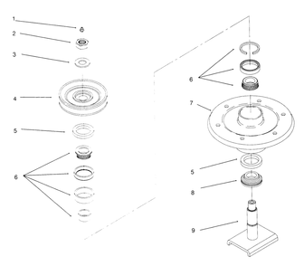 Spindles No. 27-0870 Diagram and Parts List for 30154 690001 - 699999 Toro Lawn Mower