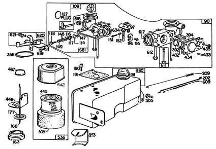Engine Briggs & Stratton Model 131922-0163-01 (Continued) Diagram and Parts List for 22015 5000001 - 5999999 Toro Lawn Mower
