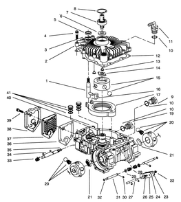 Transmission Eaton Model 751-045 Diagram and Parts List for 72041 3900001 - 3999999 Toro Lawn Tractor