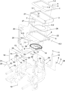 Cooling System Assembly Diagram and Parts List for 74267 403247200-999999999 Toro Lawn Mower