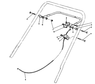 Traction Control Assembly Diagram and Parts List for 20213 1000001 - 1999999 Toro Lawn Mower
