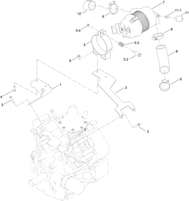 Air Cleaner Mount Assembly Diagram and Parts List for 22342HA 400000000 - 411759999 Toro Lawn Tractor Accessories