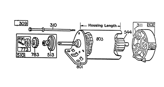Briggs & Stratton Model 191707-5676-01 (Model 57300) Diagram and Parts List for 57300 2000001 - 2999999 Toro Lawn Tractor