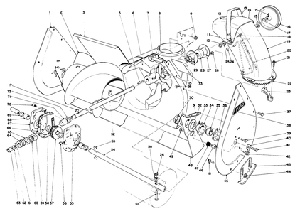 Auger Assembly Diagram and Parts List for 38065 9000001 - 9999999 Toro Snow Blower