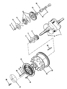 Crankshaft, Camshaft And Flywheel-616-Z, 620-Z Diagram and Parts List for Y1-16OE03 1000001 - 1999999 Toro Lawn Tractor