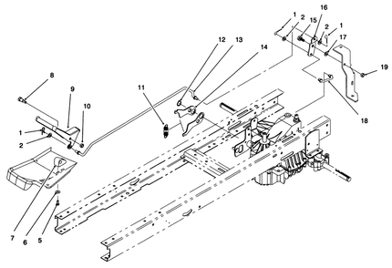 Speed Control Assembly Diagram and Parts List for 71218 6900001 - 6999999 Toro Lawn Tractor