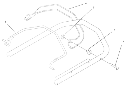 Bail Assembly Diagram and Parts List for 20914B 69000001 - 69999999 Toro Lawn Mower