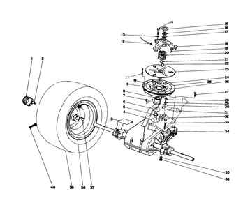 Transaxle & Clutch Assembly Diagram and Parts List for 57360 9000001 - 9999999 Toro Lawn Tractor
