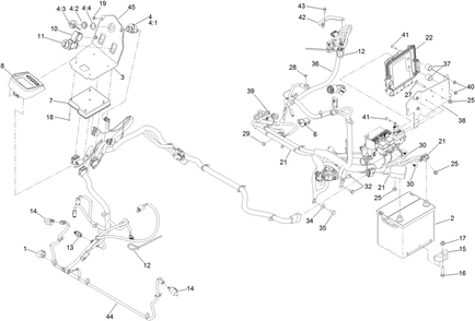 Eletrical Assembly Diagram and Parts List for 74096 400000000-403247446 Toro Lawn Tractor