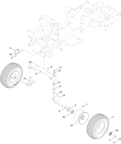 Part Location Diagram of 134-6183 Toro Front Axle Assembly