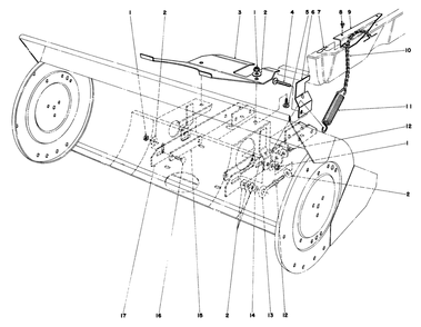 36" Snowthrower Attachment Model 59136 (Optional) (Continued) Diagram and Parts List for 57357 3000001 - 3999999 Toro Lawn Tractor