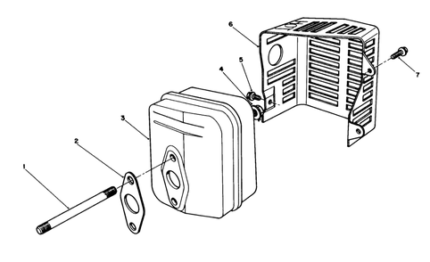 Muffler Assembly Diagram and Parts List for 20620 6000001 - 6999999 Toro Lawn Mower