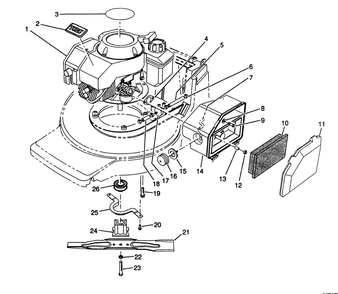 Engine Assembly Diagram and Parts List for 20910 0000001 - 0999999 Toro Lawn Mower