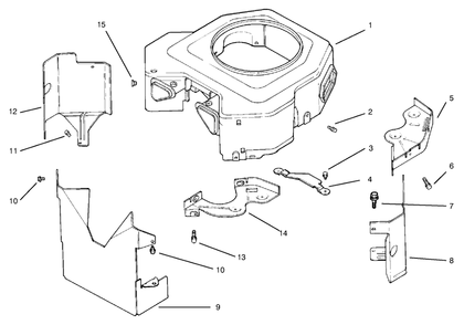 Blower Housing & Baffles Diagram and Parts List for 30183 695101 - 699999 Toro Lawn Tractor Accessories