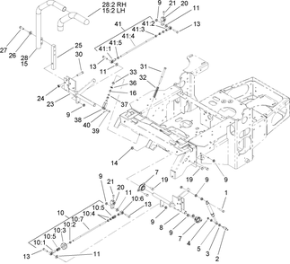 Motion Control Assembly Diagram and Parts List for 74411 (250000001-250999999)(2005) Toro Lawn Mower