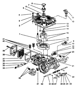 Transmission Eaton Model 751-045 Diagram and Parts List for 42-16BE01 2000001 - 2999999 Toro Lawn Tractor