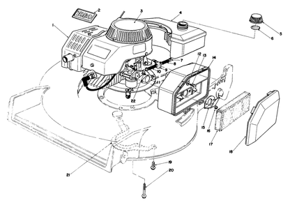 Engine Assembly (Used On Units With Serial No. 6002201 & Up) Diagram and Parts List for 20684 6000001 - 6999999 Toro Lawn Mower