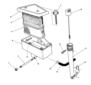 Air Cleaner (Engine Model No. Vmh7-4) Diagram and Parts List for 22622 0000001 - 0999999 Toro Lawn Mower