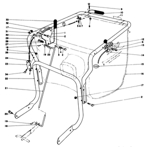 Handle Assembly (Model 62923) Diagram and Parts List for 62923 8000001 - 8999999 Toro Leaf Blower / Vacuum