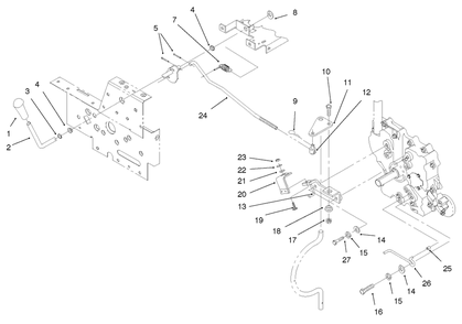 Pto Clutch System Diagram and Parts List for 73448 8900001 - 8900499 Toro Lawn Tractor