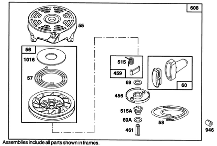 Engine Briggs & Stratton Model 122702-3171-01 Diagram and Parts List for 20215 1000001 - 1999999 Toro Lawn Mower