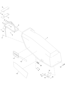 Front Hood Assembly No. 133-9530 Diagram and Parts List for 23803 400000000 - 999999999 Toro Lawn Tractor Accessories
