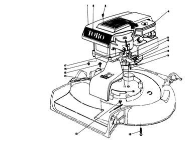 Engine Assembly Model 16264 Diagram and Parts List for 16264 7000001 - 7999999 Toro Lawn Mower