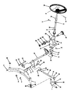Front Axle And Steering Diagram and Parts List for 73501 39000001 - 39999999 Toro Lawn Tractor