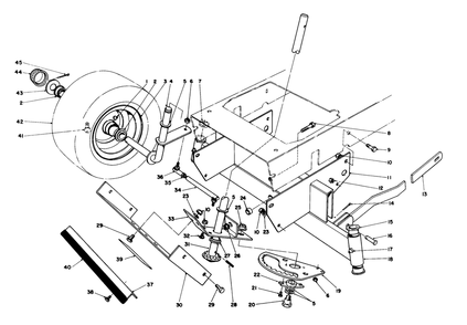 Front Axle Assembly Diagram and Parts List for 56145 7000001 - 7999999 Toro Lawn Tractor