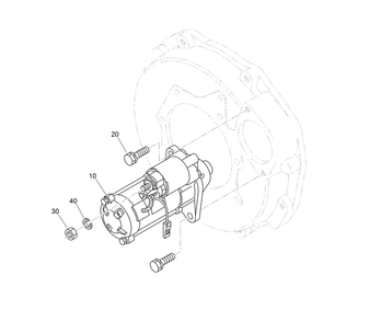 Starter Installation Assembly Diagram and Parts List for 22337CP 410400000 - 999999999 Toro Lawn Tractor Accessories