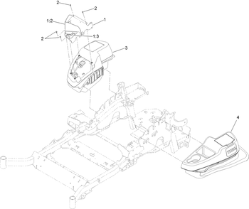 Fender, Console And Control Assembly Diagram and Parts List for 74947 403247300-999999999 Toro Lawn Mower