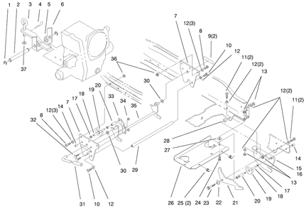 Attach A Matic And Hitch Assembly Diagram and Parts List for 73545 8900001 - 8999999 Toro Lawn Tractor
