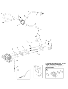 Fuel System Assembly  With Non-Canister Style Air Filter Diagram and Parts List for 74454TE 404621153-999999999 Toro Lawn Tractor
