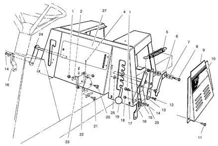 Linkage Assembly Diagram and Parts List for 70183 7900001 - 7999999 Toro Lawn Tractor