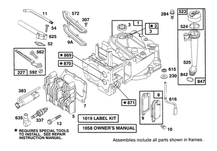 Engine Briggs & Stratton Model 12e802-0620-01 Diagram and Parts List for 21010BC 5900001 - 5999999 Toro Lawn Mower