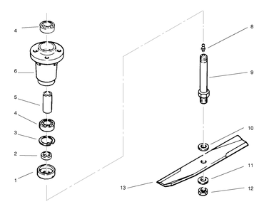 Spindle Assembly Diagram and Parts List for 78360 6900001 - 6999999 Toro Lawn Mower