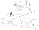 Attachment Lift Diagram and Parts List for 22-11B302 1986 Toro Lawn Tractor