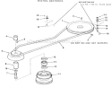Drive Belt And Pulleys Diagram and Parts List for 22-11B302 1986 Toro Lawn Tractor