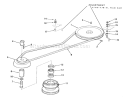 Drive Belt And Pulleys Diagram and Parts List for A2-11BP01 1984 Toro Lawn Tractor