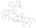 Transaxle Diagram and Parts List for 22-08B301 1985 Toro Lawn Tractor