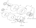 Wheels And Tires Diagram and Parts List for 22-08B301 1985 Toro Lawn Tractor