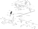 Attachment Lift Diagram and Parts List for 22-08B301 1985 Toro Lawn Tractor