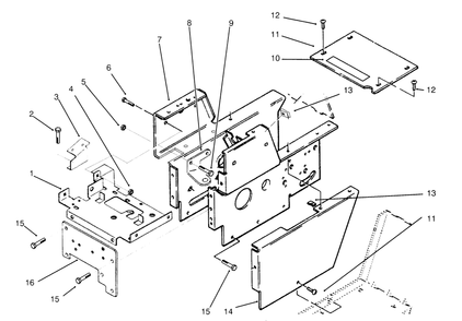 Hood Stand And Supports Diagram and Parts List for 73421 5900001 - 5901046 Toro Lawn Tractor