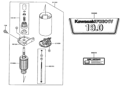 Starter/Decals Diagram and Parts List for 74173 (200000001-200999999)(2000) Toro Lawn Mower