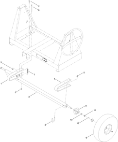 Axle Assembly Diagram and Parts List for 68007 404320000 - 999999999 Toro Cement Mixer